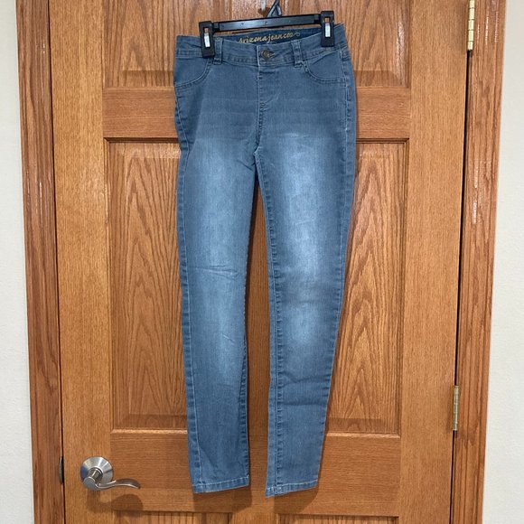 Lot of 2 ARIZONA JEAN CO Girl's 12 Skinny Blue Denim Jeans Adjustable Waist EUC - Picture 6 of 9
